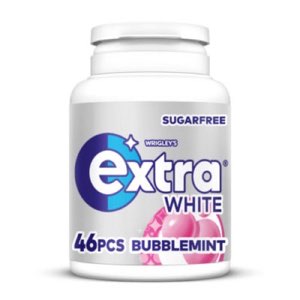 Wrigley's Extra White Bubblemint Chewing Gum Sugar Free 10 pieces