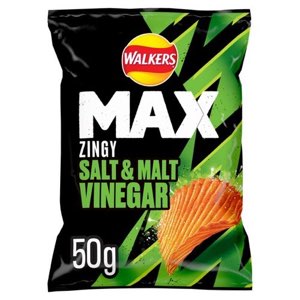 Walkers Max Salt & Vinegar Crisps 50g