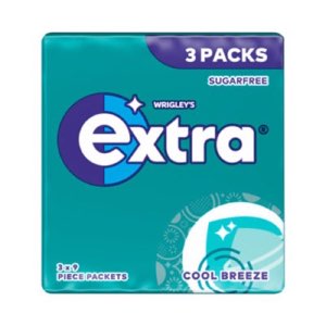 Wrigley's Extra Cool Breeze Chewing Gum Sugar Free Chewing Gum 46 pieces