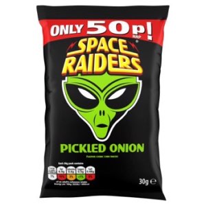 Space Raiders Pickled Onion Crisps PMP 0.50 30g
