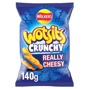 Walkers Wotsits Crunchy Really Cheesy Snacks Crisps PMP 1.35 60g