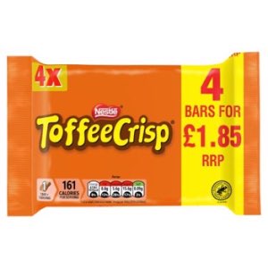Toffee Crisp Milk Chocolate Bar PMP 1.85 4 Pack