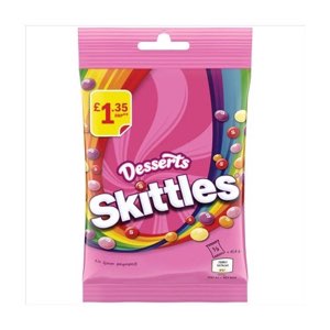 Skittles Vegan Sweets Dessert Flavoured Treat Bag PMP 1.00 125g