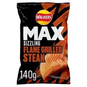 Walkers Max Steak Sharing Crisps 140g