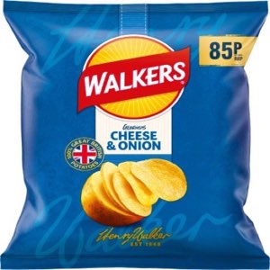 Walkers Cheese & Onion Crisps PMP 0.85 32g