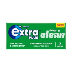 Extra Plus Deep Clean Spearmint Flavour Chewing Gum 7 Pieces