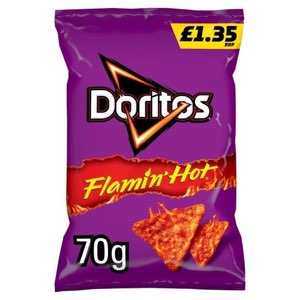 Doritos Flamin Hot Nacho Cheese Crisps Pmp 1.35 70g