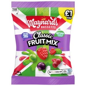 Maynards Bassetts Classic Fruit Mix Jelly PMP 1.00 100g
