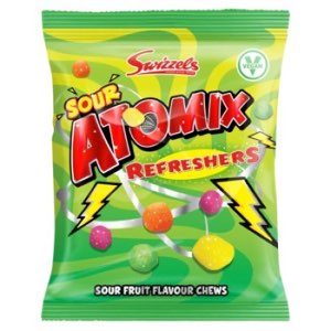 Swizzels Atomix Refreshers Sour Fruit Flavour Chews 110g