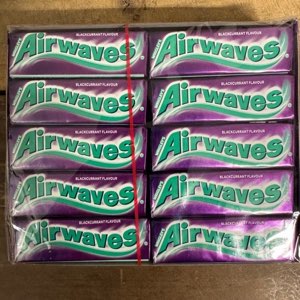 Airwaves Blackcurrant Chewing Gum Sugar Free 10 pieces