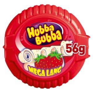 Hubba Bubba Snappy Strawberry Bubblegum Mega Long Tape 56g