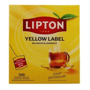 Lipton Tea Bags Yellow Label String & Tag 100's